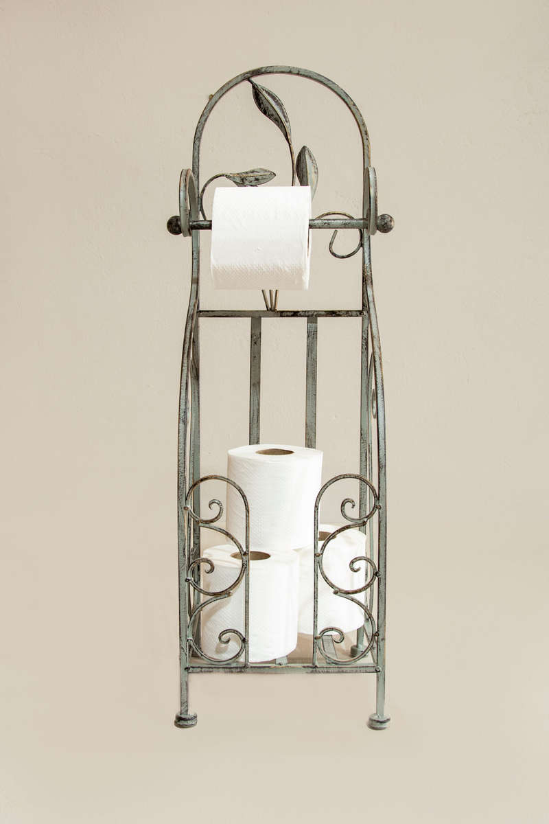 Toilet Roll Stand Antique Grey
