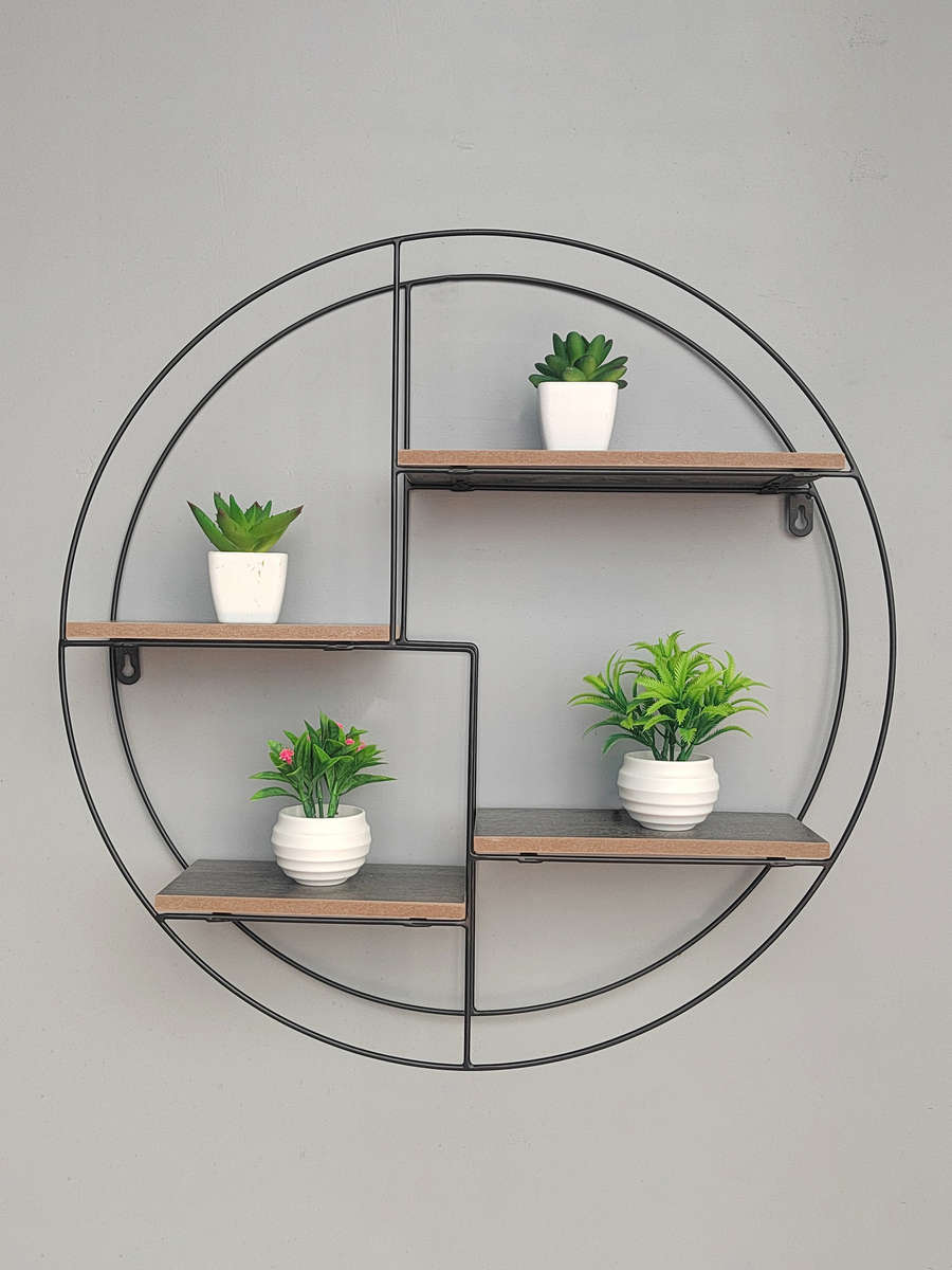 Circle Wall Shelf with 4 shelves