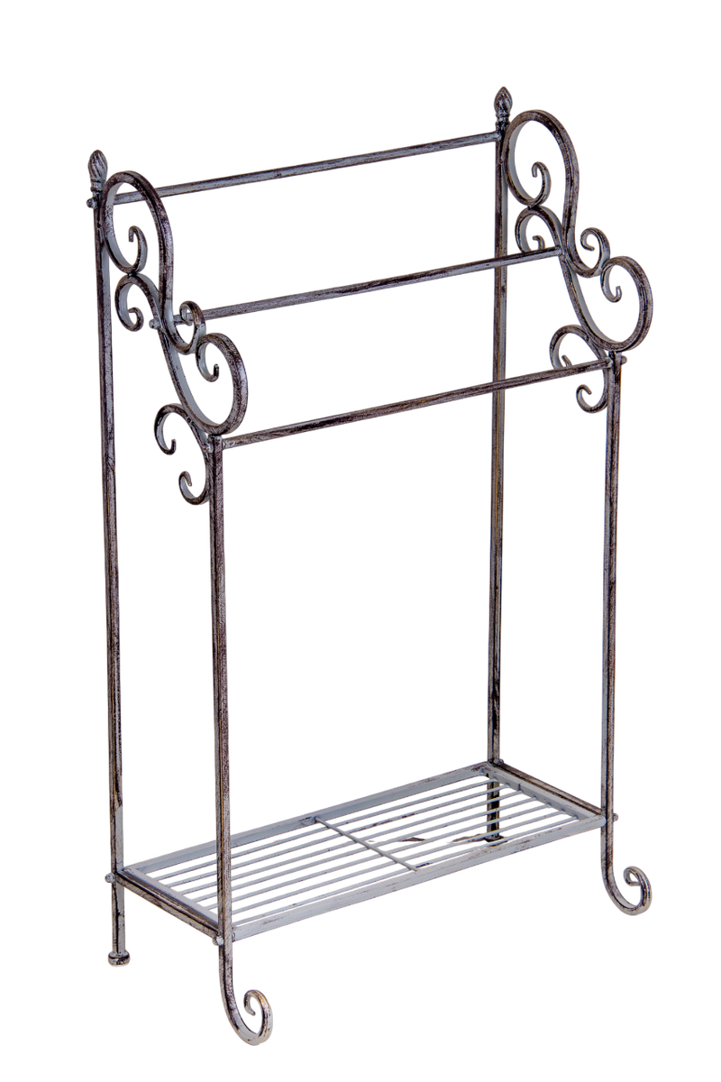 Towel Rack Stand Antique Grey