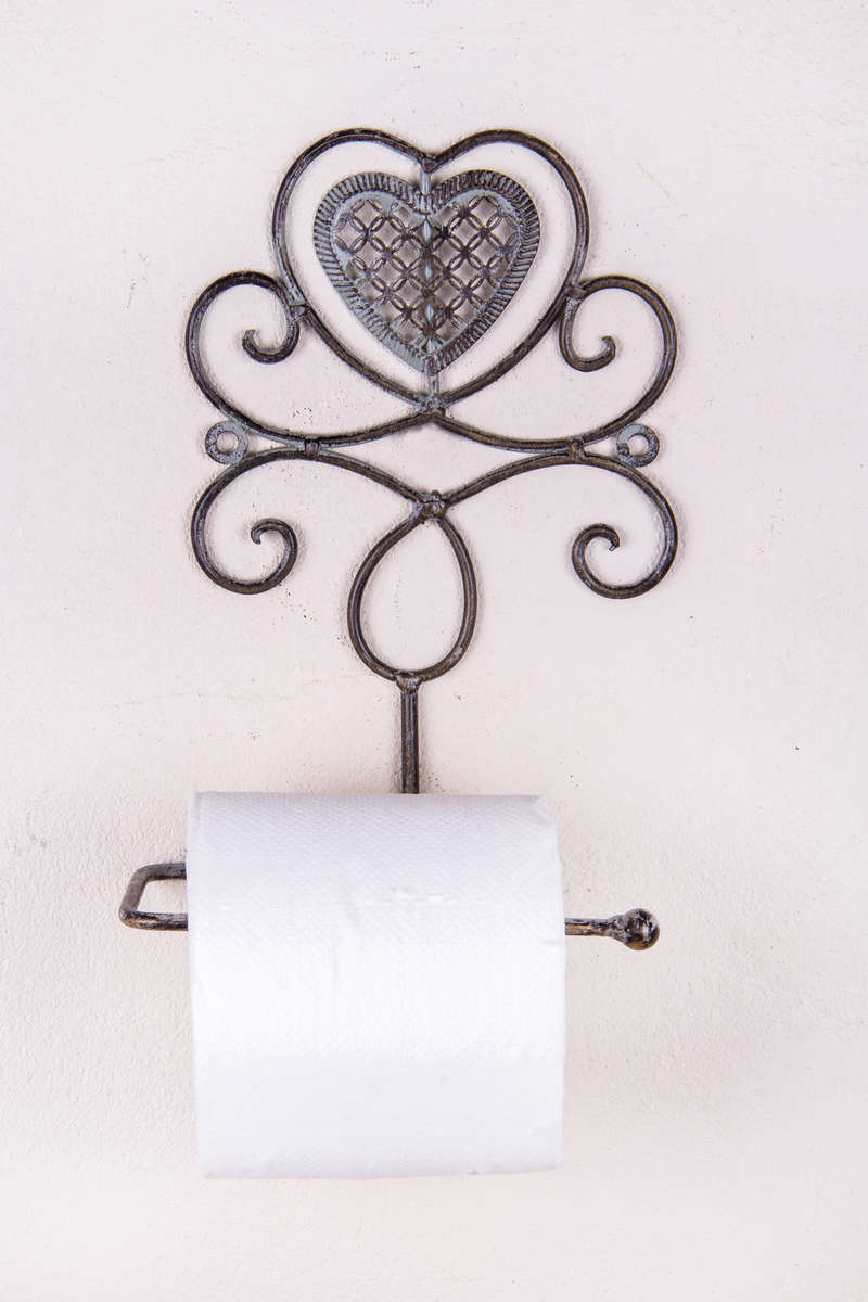 Toilet Roll Holder Antique Grey