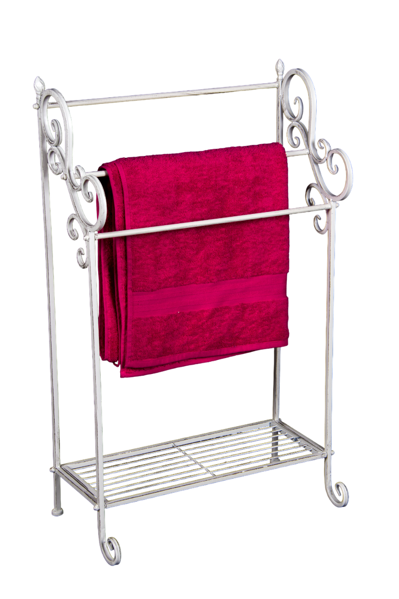 Towel Rack Stand Antique White