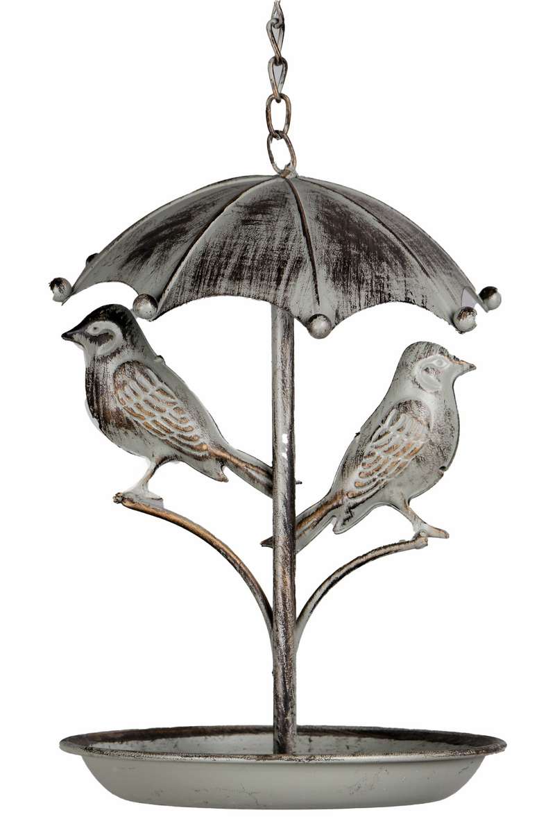 Umbrella Birdfeeder Antique Grey