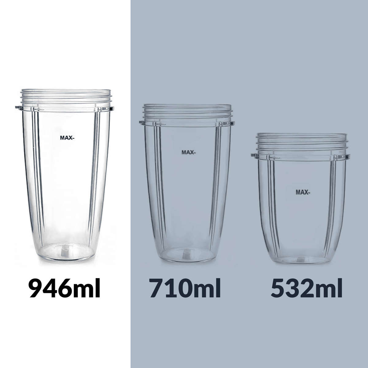 Replacement Nutribullet Cup - 945ml - with Flip Top To-Go Lid