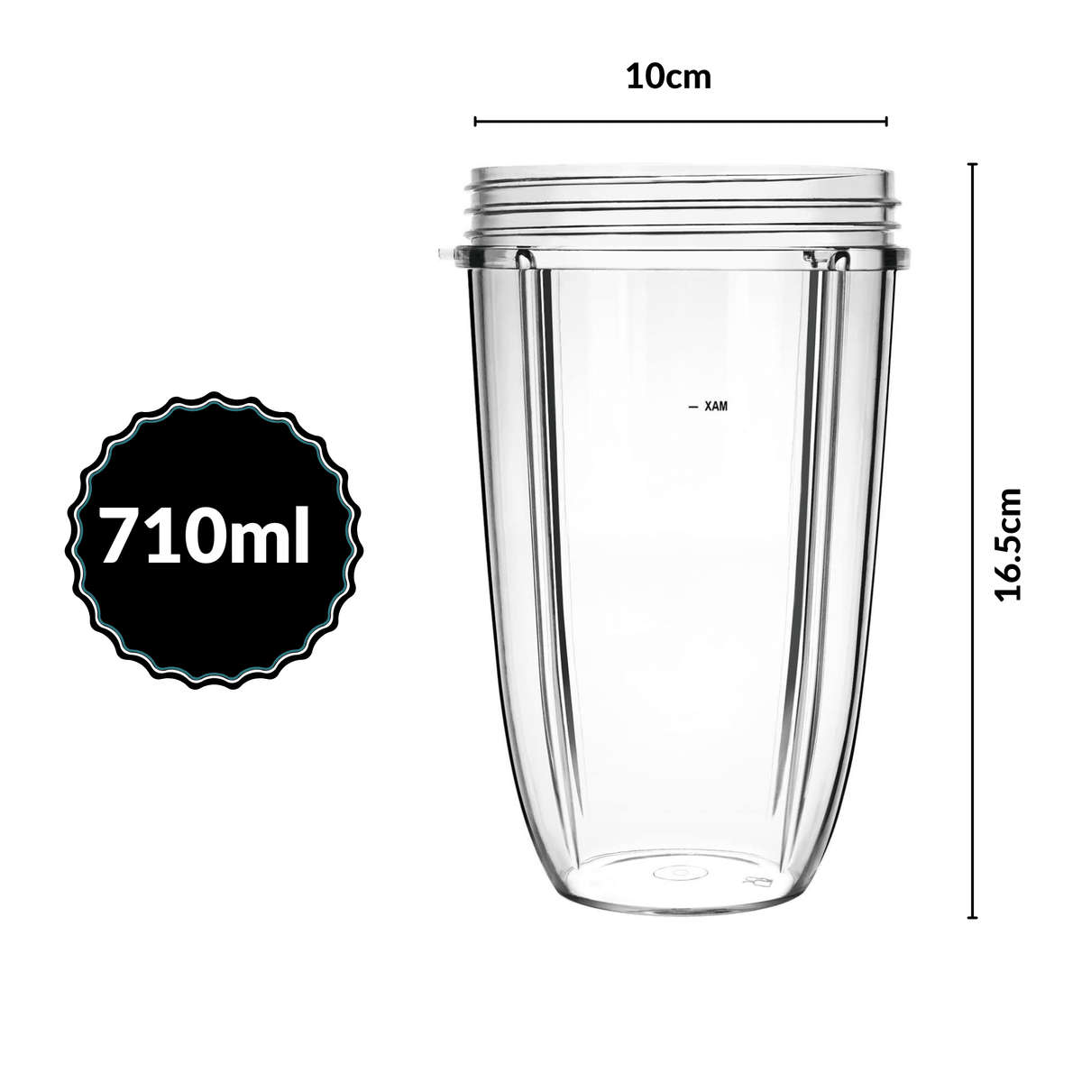 Tall replacement Nutribullet cup (710ml) works with 600W and 900W