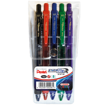 Pentel Energel X Pens 0.7mm BL107- Wallet of 6