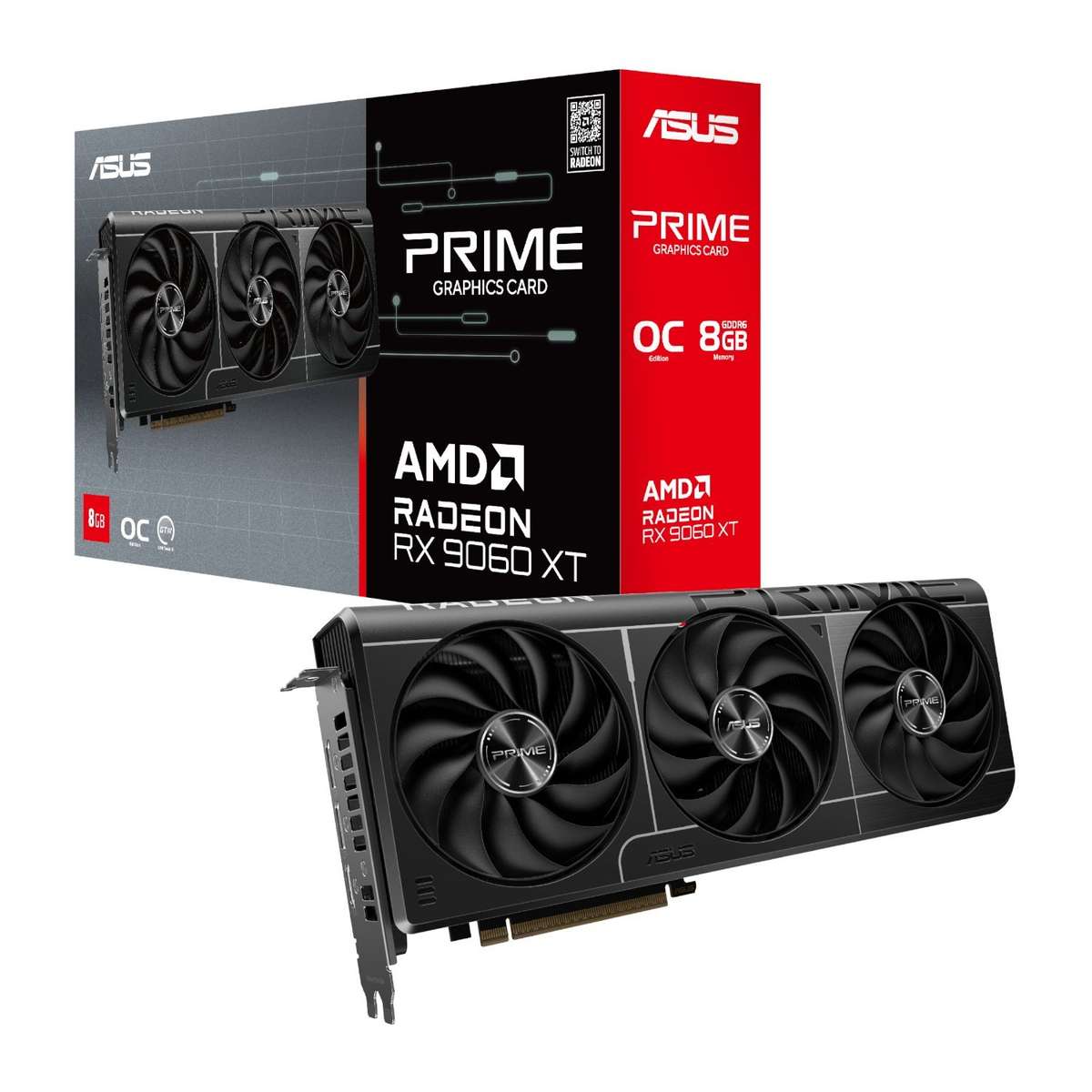 ASUS Prime Radeon&#x2122; RX 9060 XT 8GB GDDR6 OC Edition Graphics Card