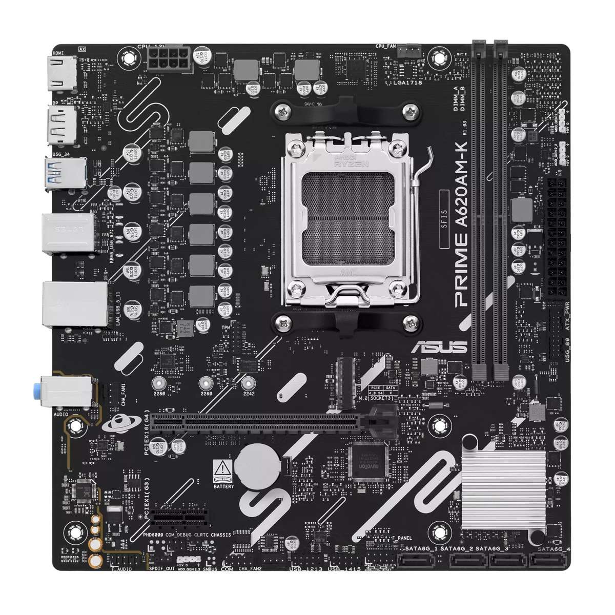 Asus PRIME A620AM-K AM5 M-ATX Motherboard