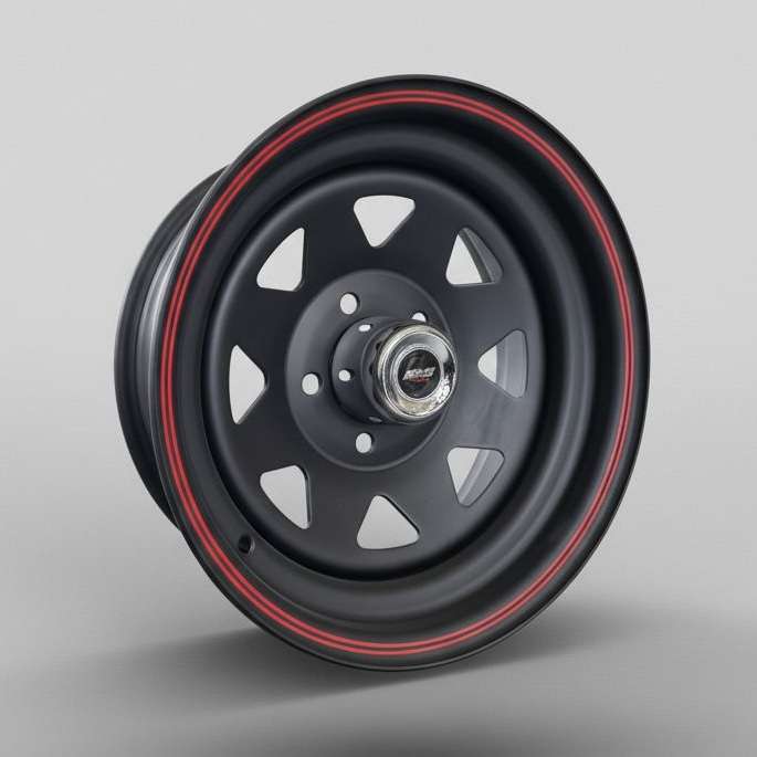 Woodworking - 14 Inch Steel Mag Wheel Rims 14*7J 5 Hole - Black with ...