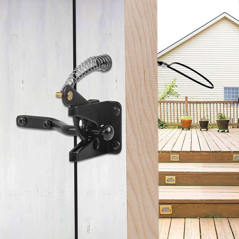 Switches - Self Locking Gate Latch Automatic Gravity Lever Fence Gate ...