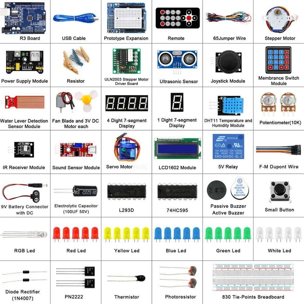 Tool Boxes & Sets - DIY R3 Starter Kit For Arduino With Essential ...