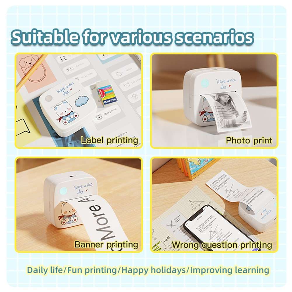 Printers - LX-D2 Mini Printer Bluetooth-compatible Connection with ...