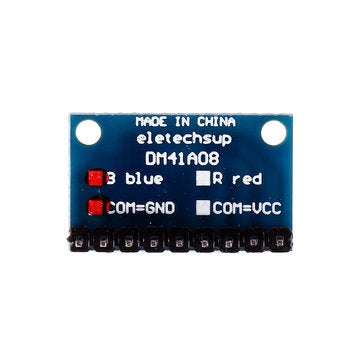Modules - 10pcs 3.3V 5V 8 Bit Blue Common Cathode LED Indicator Display ...