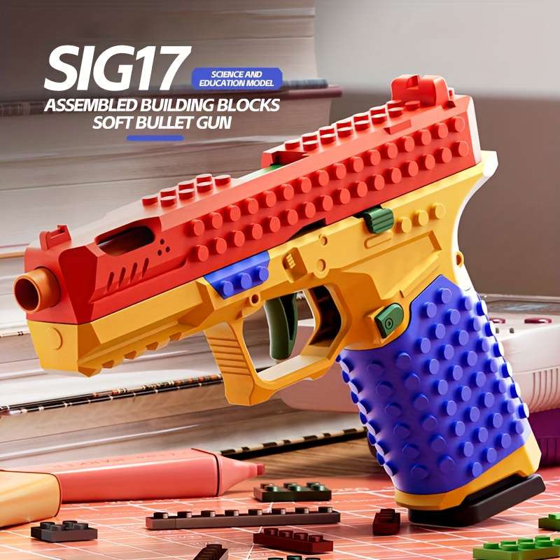 Other Toys - Cool Building Block Gun Model Realistic Firing Mechanism ...
