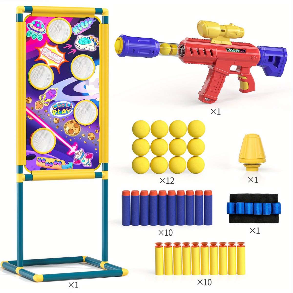 Other Toys - Air Powered Toy Gun Set Foam Darts Eva Foam Blaster Kids ...
