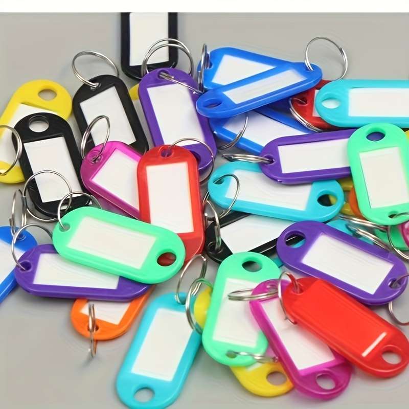 Keyrings & Novelty - Premium Color Coded Key Tags With Clear Id Window ...