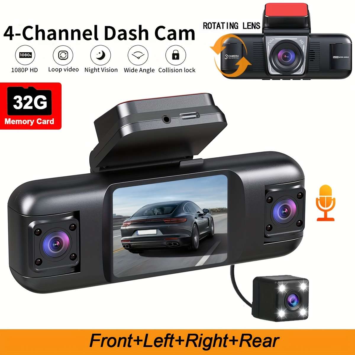 Dash Cameras - Exclusive Zkcamspy Channel Car Dash Cam Fhd Rotating ...