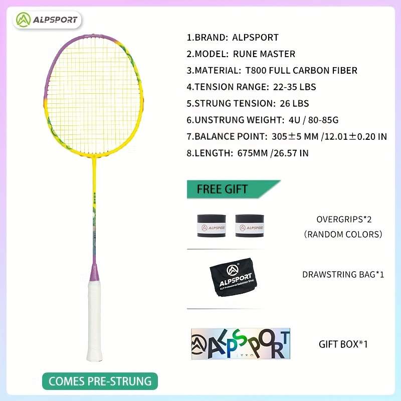 Rackets - Badminton Racket Color Yellow Quantity1 Pro Racket Premium ...