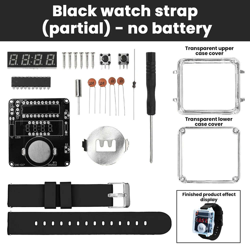 Doll House Miniatures - Lake Blue - T15 DIY LED Digital Watch Kit ...