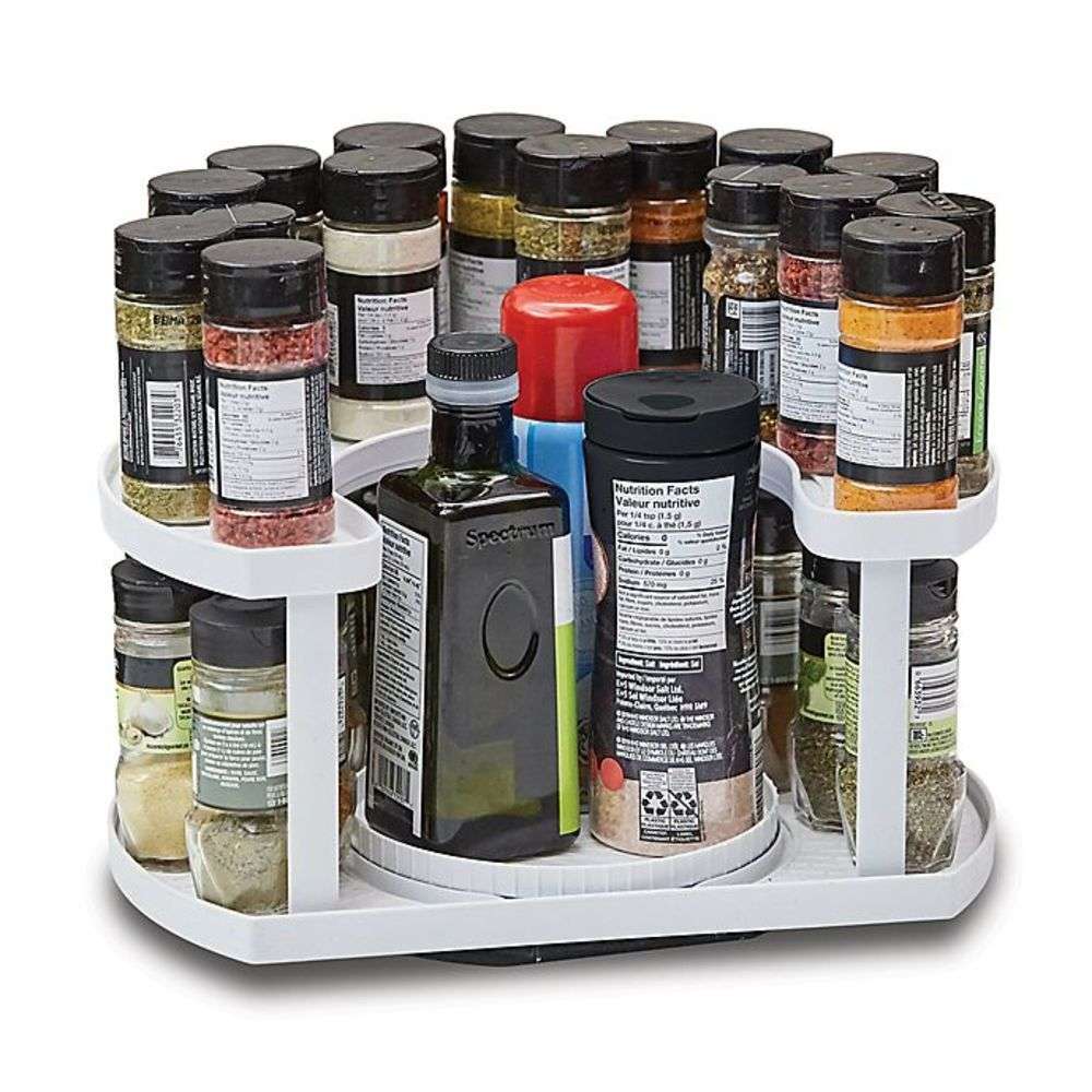 Spin Spice Rack Spice Racks - 40 Spice Dual Spin Rotating Spice Shelf for sale in ...