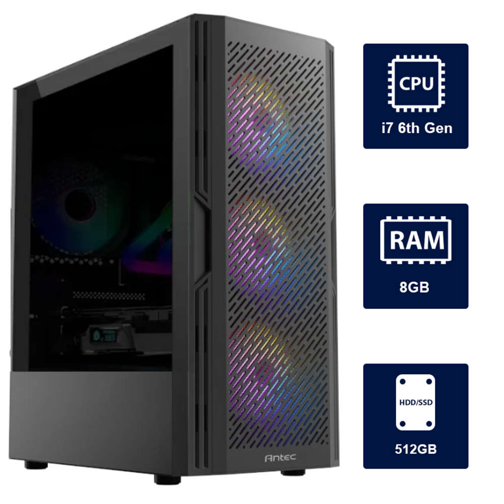 PC Desktops & All-in-Ones - i7 6th, 8GB RAM, 512GB SSD Desktop