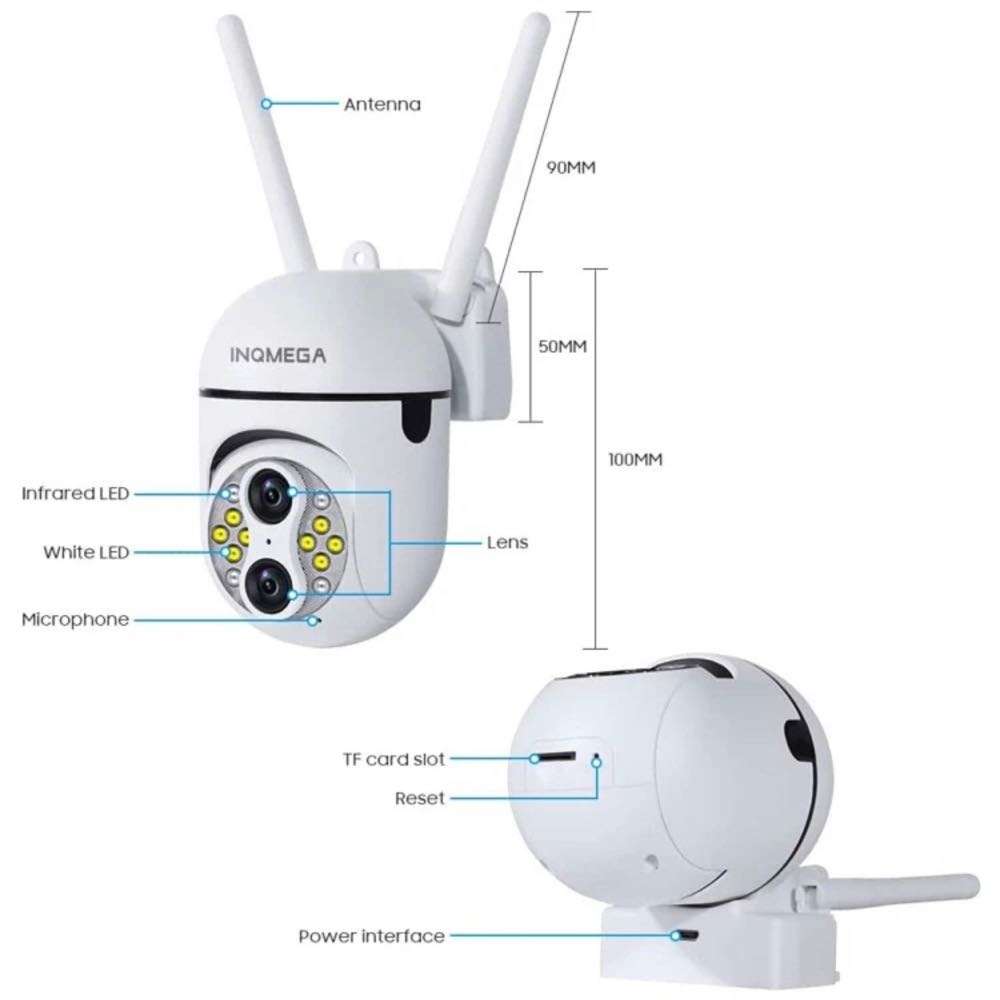 4MP WiFi Wireless PTZ Security Camera
