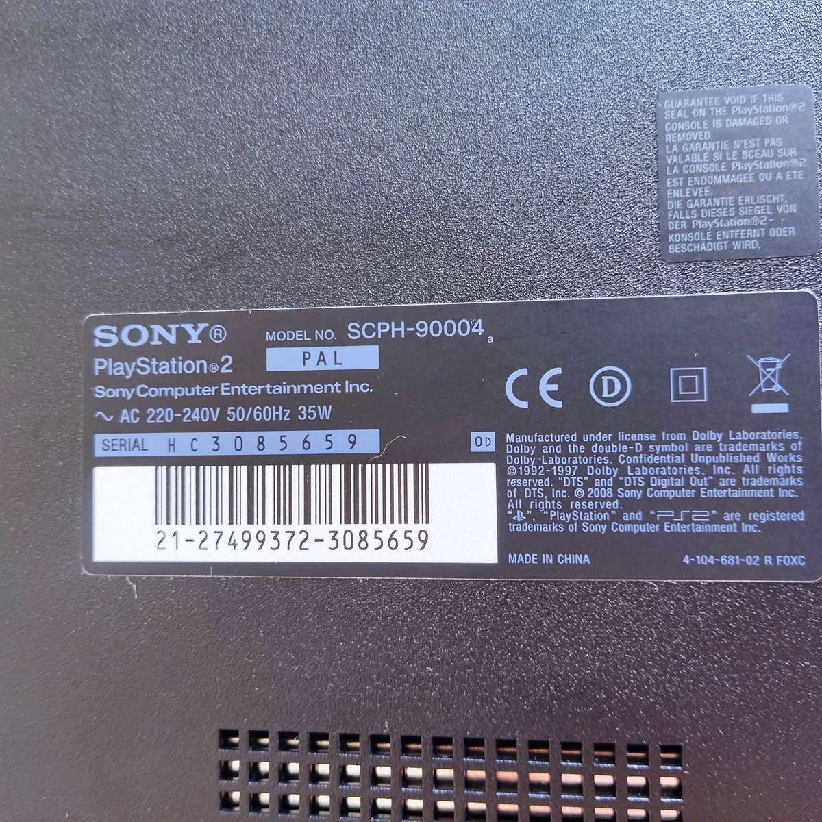 Playstation 2 Sony SCPH-90004 Pal region+box