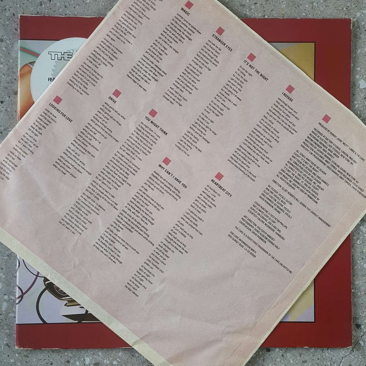 THE CARS - HEARTBEAT CITY Vinyl, LP, Album, Stereo, Gatefold Sleeve Country: Germany Released: 1984