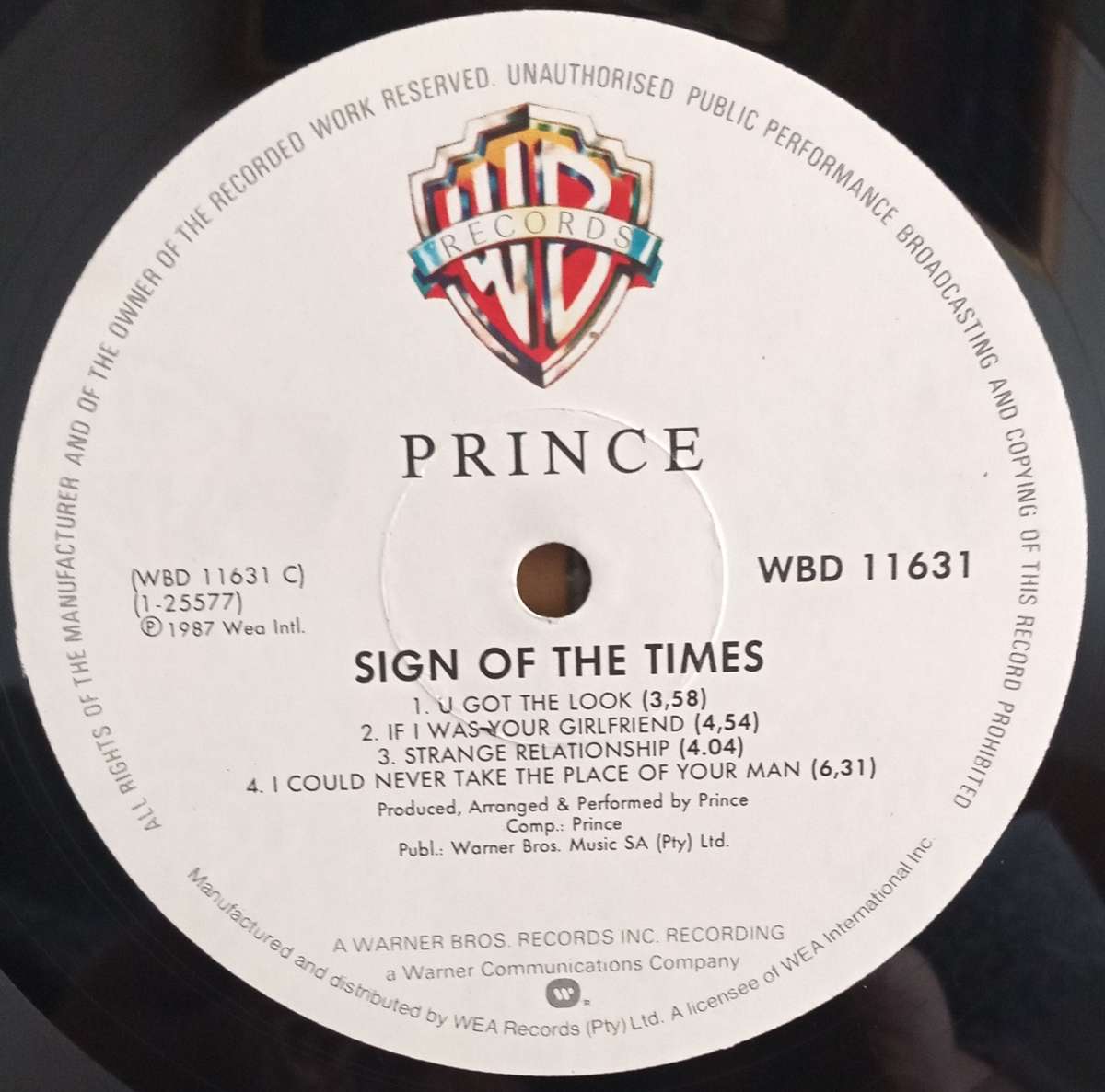 PRINCE-SIGN OF THE TIMES LP VINYL RECORD - DOUBLE ALBUM