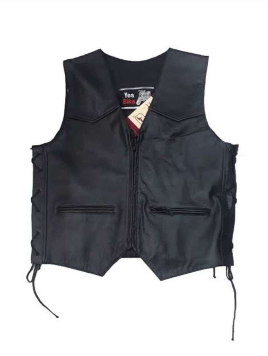 Biker Leather Waistcoat