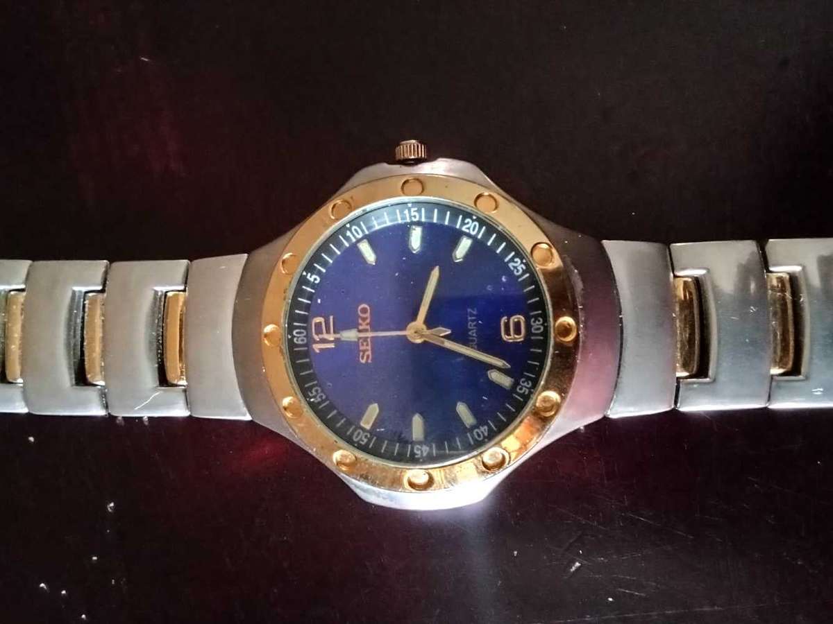 Mens Blue Dial Seiko Quartz 5421-6133