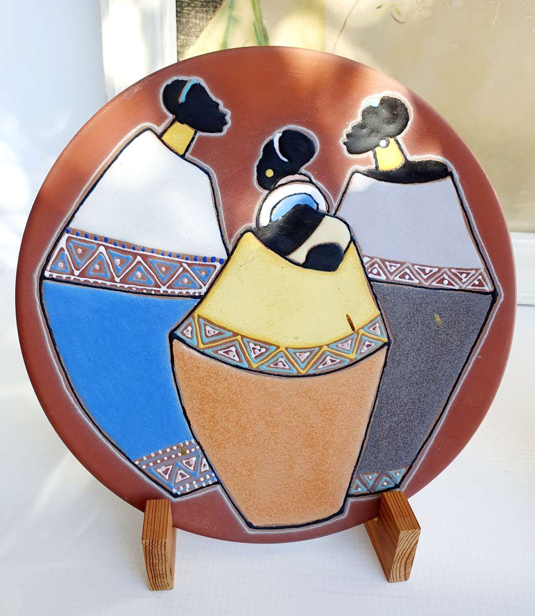 Vintage Kalahari Wall Hanging Terracotta Coated Plates