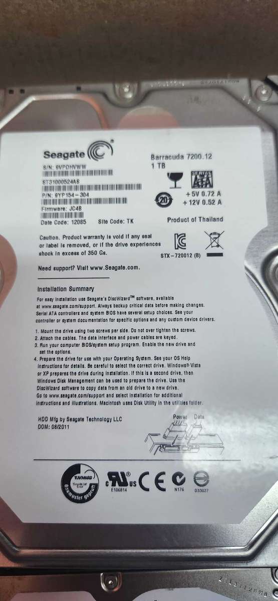 6 hard drives untested multiple sizes see pictures what you get