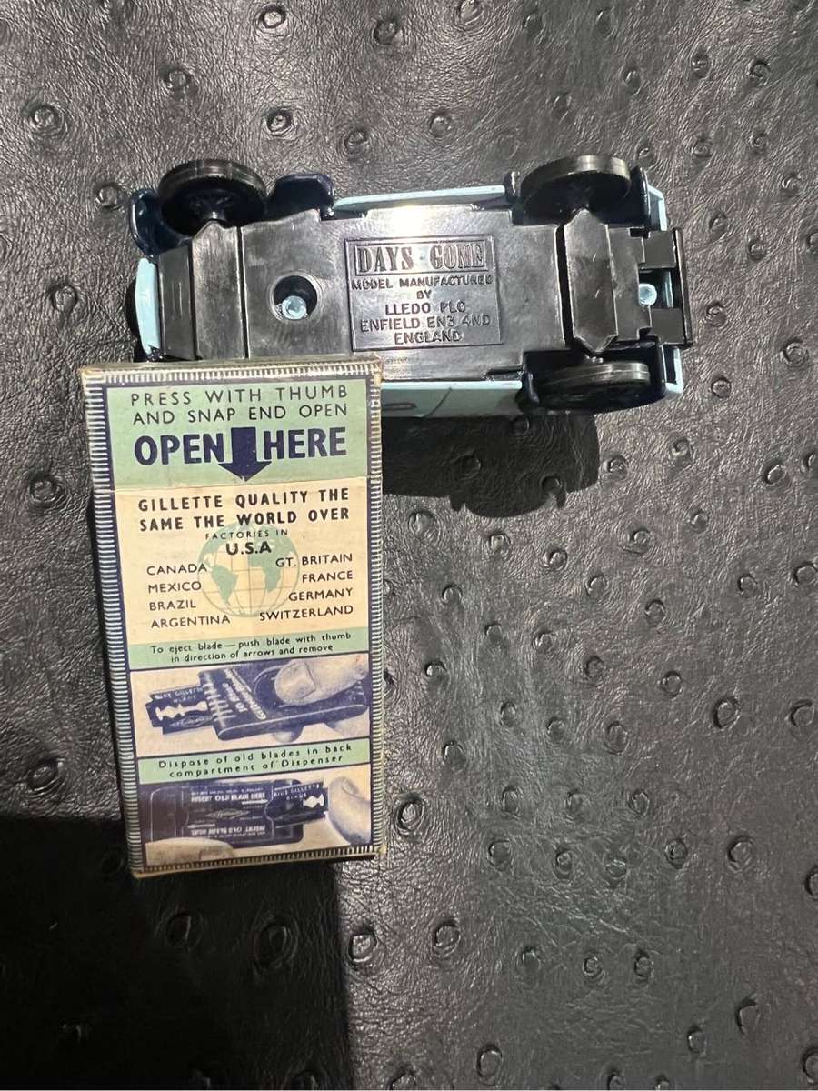 Blue Gillette Blades + Model Car