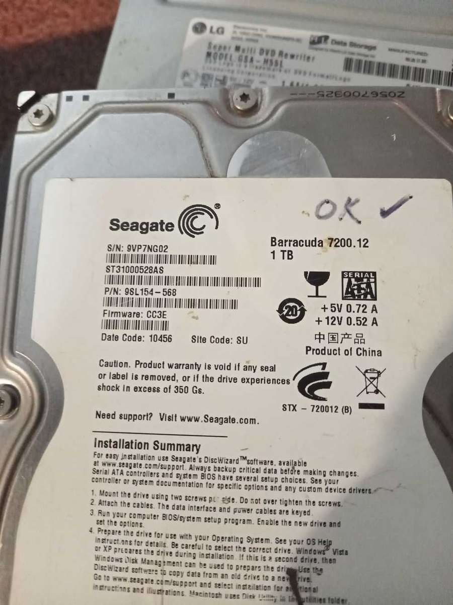 1 TB hard-drive used but good