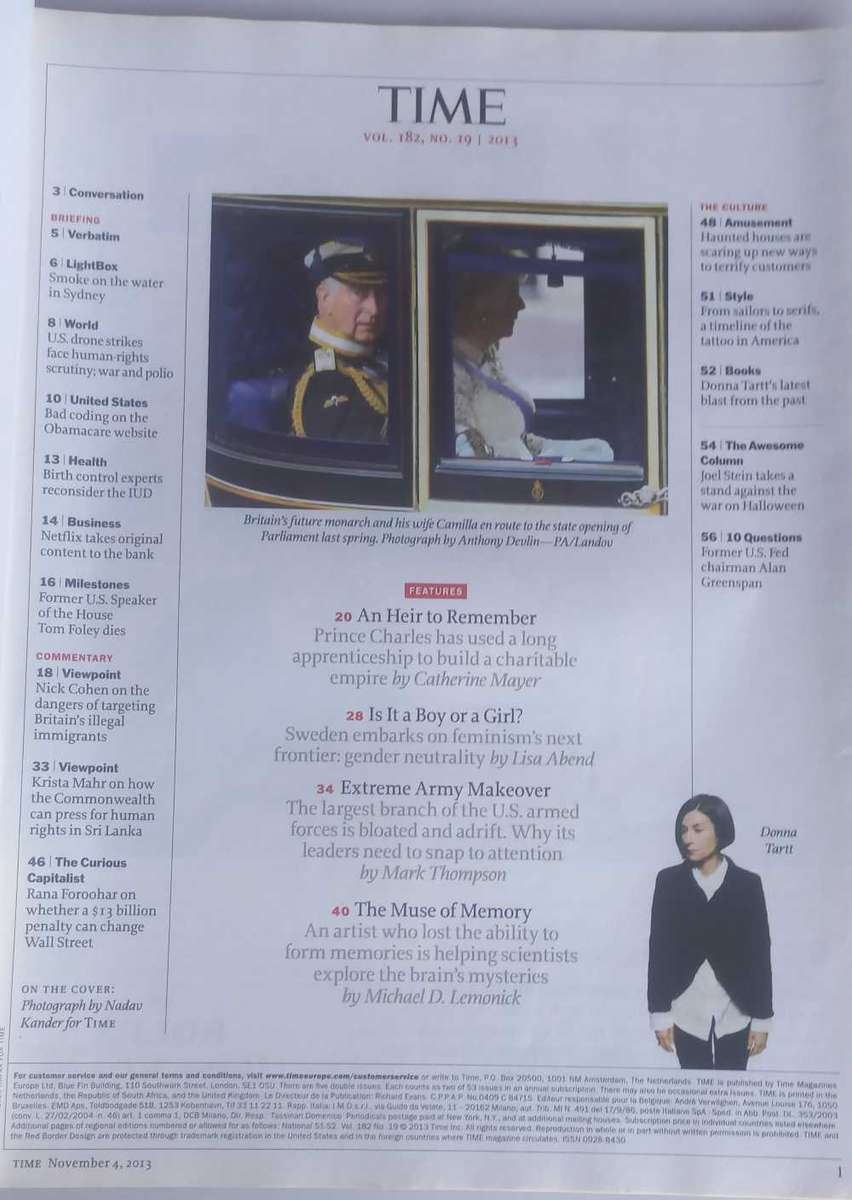 Time magazine November 4, 2013
