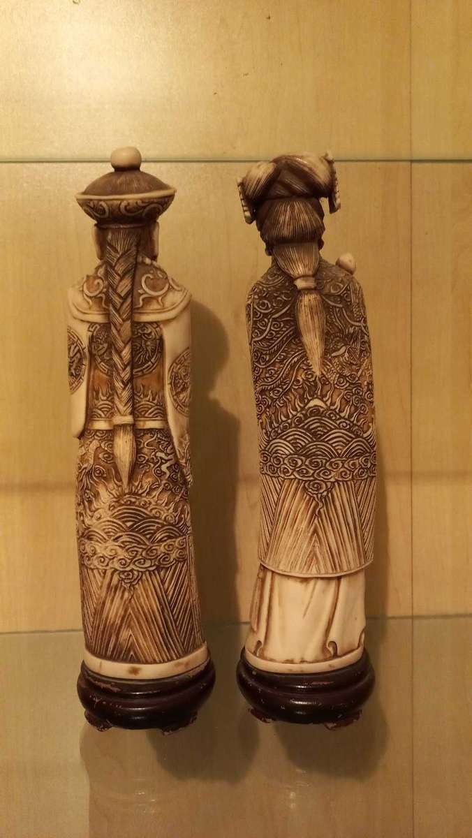 Vintage carved resin figurines