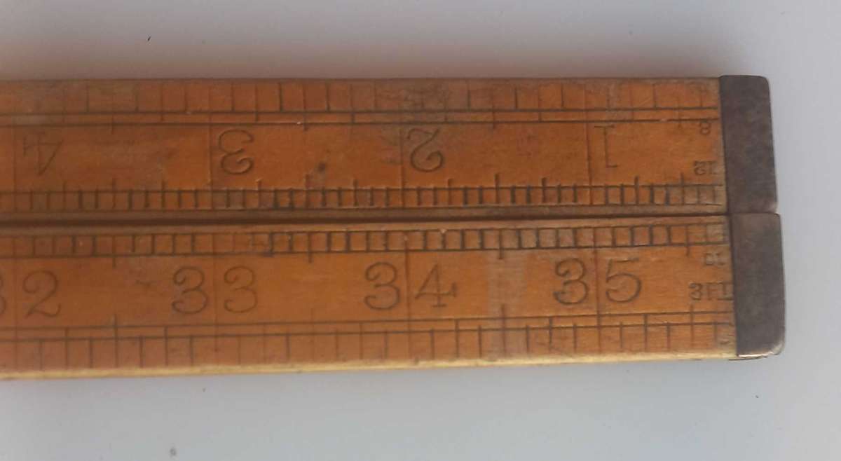 Vintage folding ruler