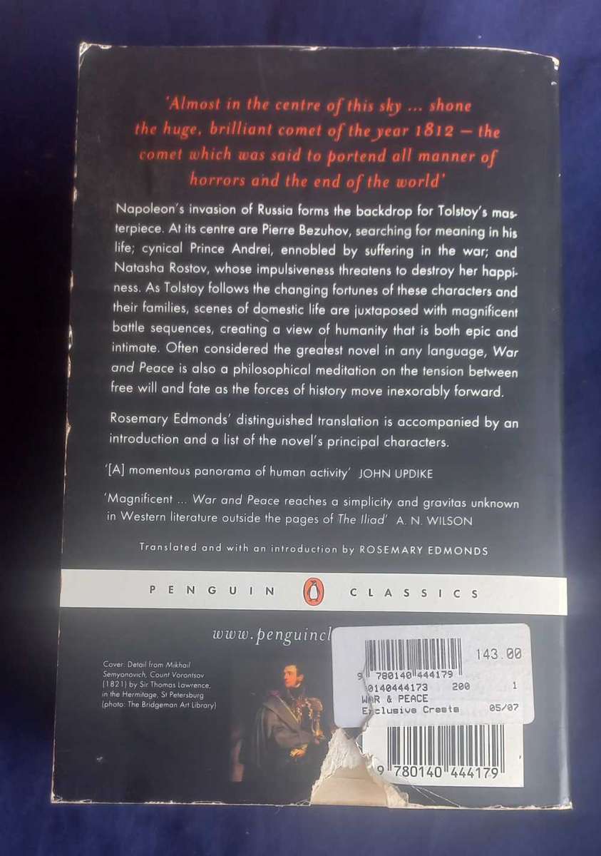 War and peace by Leo Tolstoy