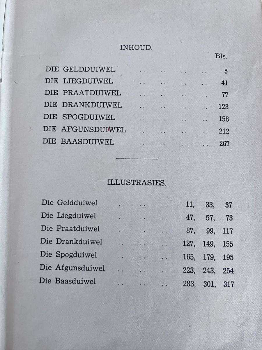 Sewe duiwels en wat hulle gedoen het - deur Oom Jan (1936)