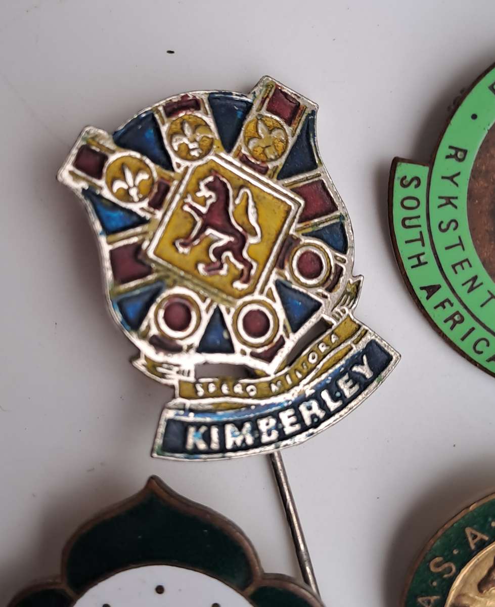 South African historical pin badges (job lot of 8 rare badges)
