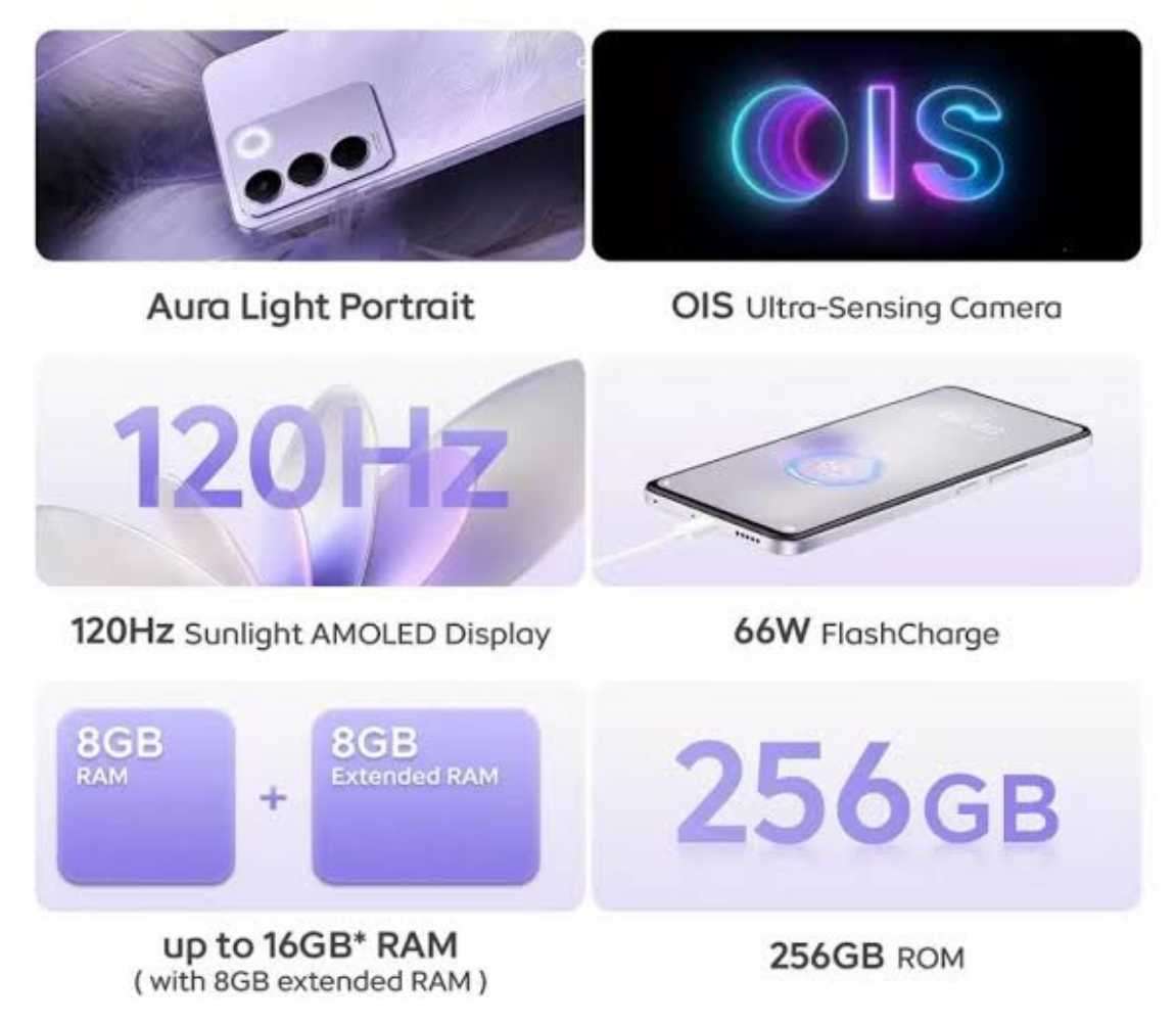 VIVO V27e LAVENDER PURPLE 256GB 8GB RAM *14K RETAIL* SEALED