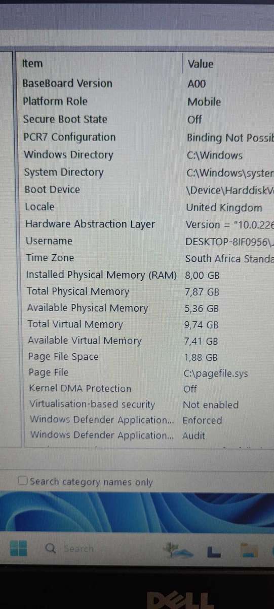 Dell Core i5 7th Gen laptop (Windows 11)