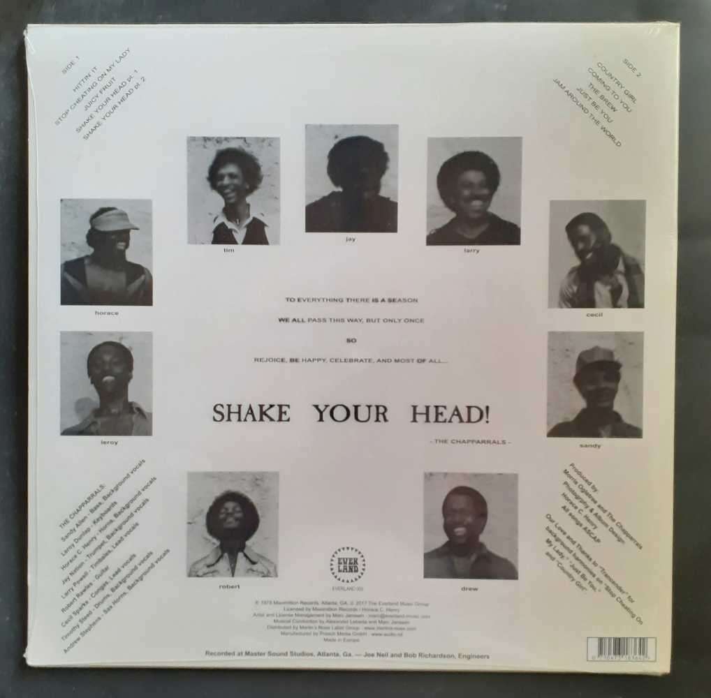 The Chapparrals - Shake Your Head LP Vinyl Record - Netherlands Pressing (New & Sealed)