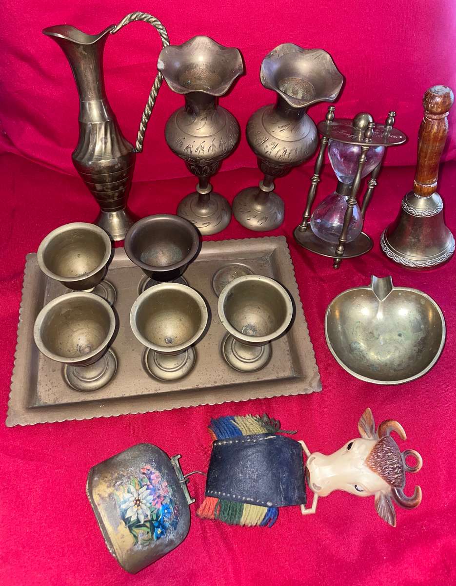 Vintage Brass Antique Collection Over 1kg