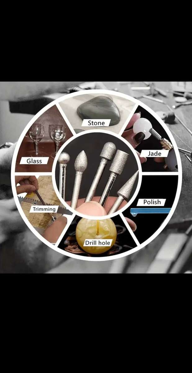 50pcs Diamond Coated Grinding Head Grinding Burrs