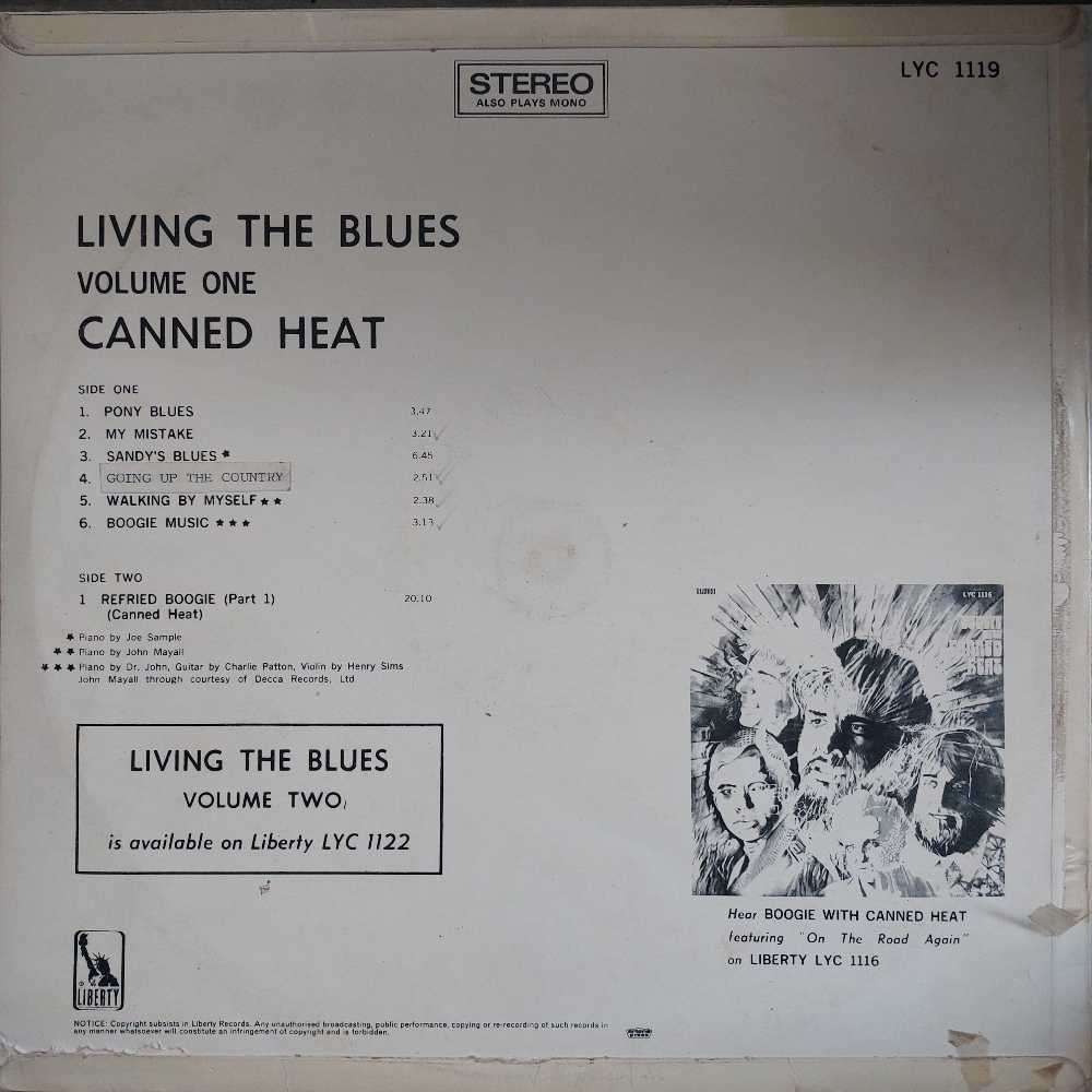 Living The Blues Vol. 1: Canned Heat. L.P