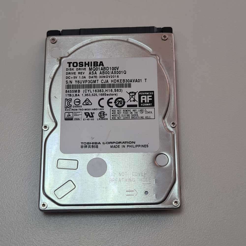 Toshiba 1000GB HDD 1TB. (compact/small size) (SSD size)