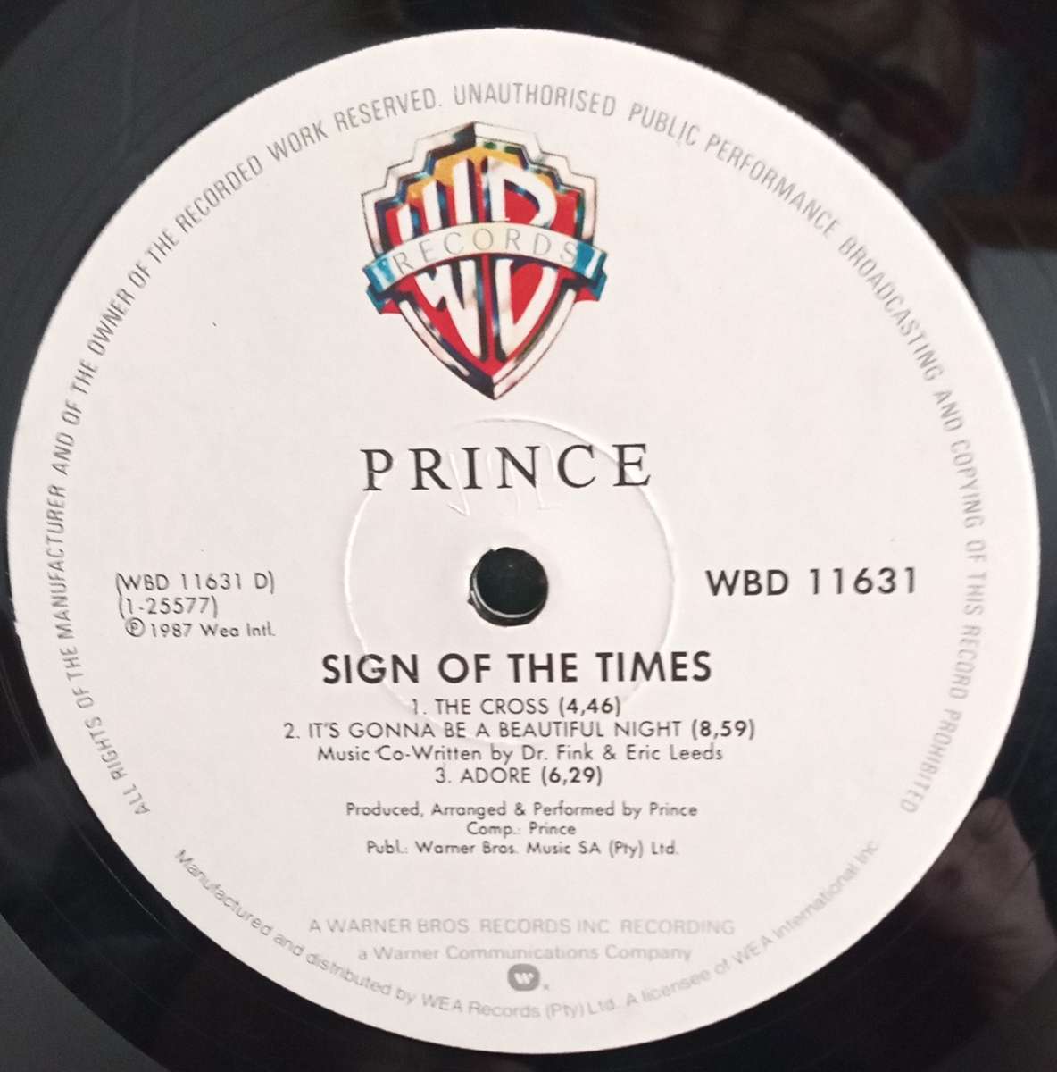 PRINCE-SIGN OF THE TIMES LP VINYL RECORD - DOUBLE ALBUM