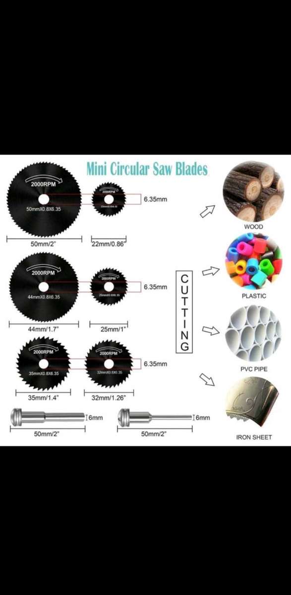 7PCS/SET HSS Circular Saw Blade