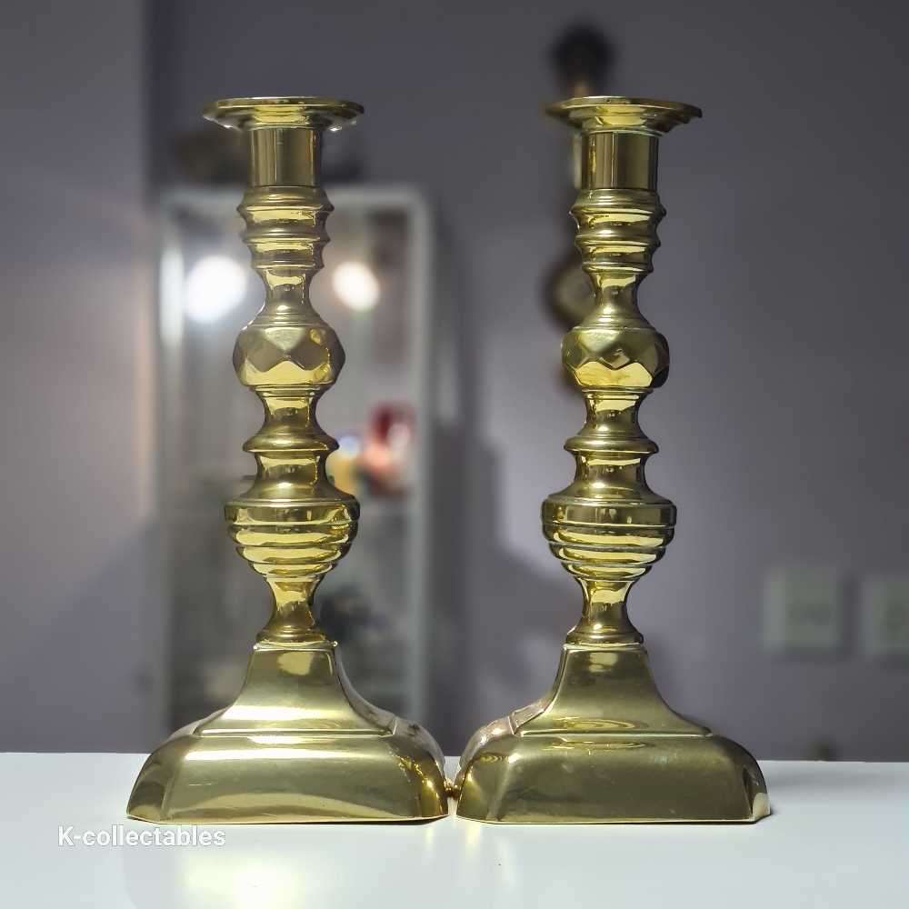 2 x beautiful brass candle stands